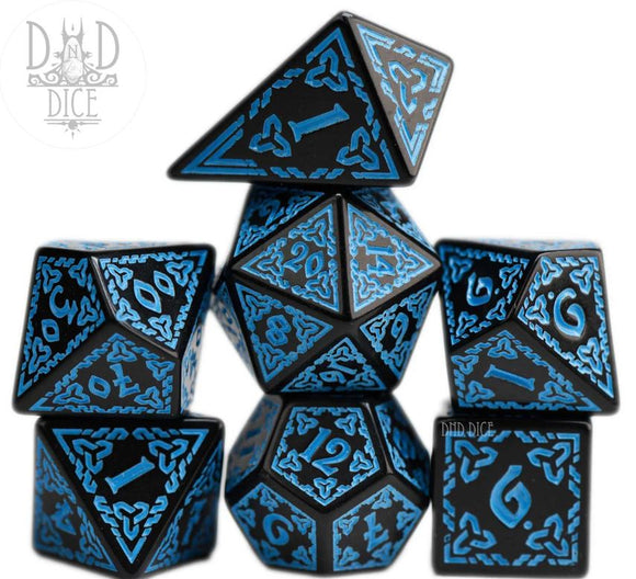 Knotwork: Blue 7pc RPG Dice Se