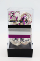 Asexual Flag 7pc RPG Dice Set