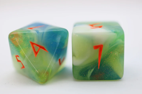 Scratched Clouds 7pc RPG Dice