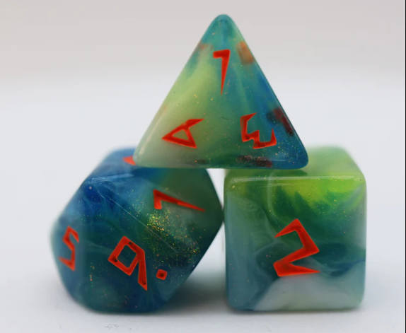 Scratched Clouds 7pc RPG Dice - 0