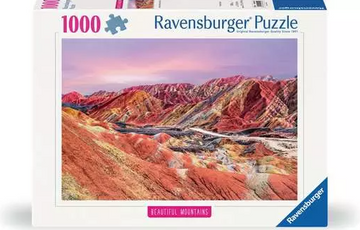 Ravensburger puzzle box with a mountain landscape design