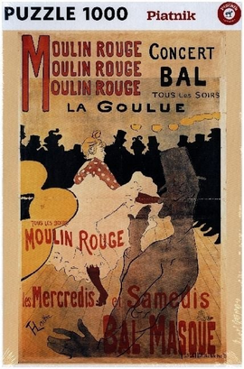 1000 pc, Toulouse-Lautrec, Moulin Rouge: La Goulue