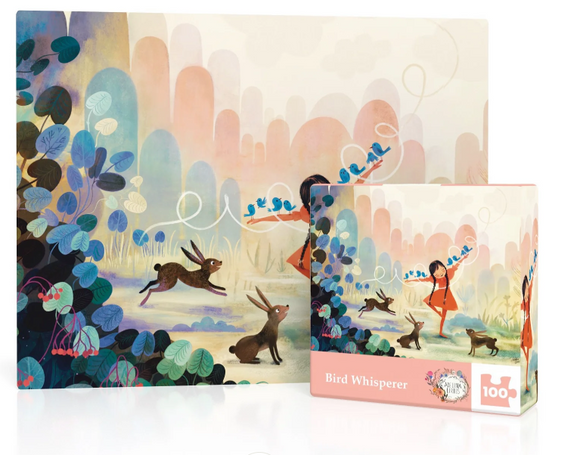 Image of Bird Whisperer Box and Jigsaw puzzle behind it