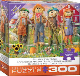 Eurographics puzzle box with scarecrows on a farm scene