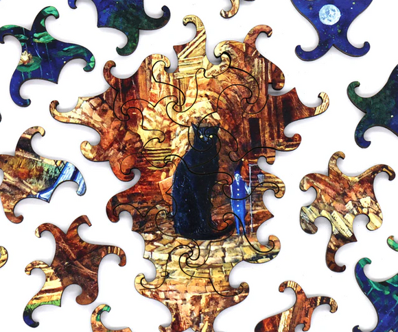 Pieces from Ulthar wooden jigsaw