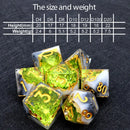 Arctic Emerald Geode - Sharp Edge Dice Set-2