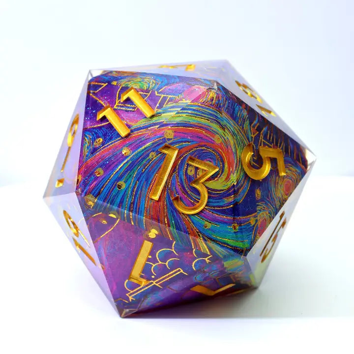 Gilded Cosmos 50mm Acrylic D20