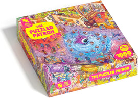The Puzzled Patron jigsaw puzzle box cover.
