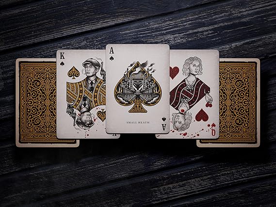 Peaky blinders playing cards layed out