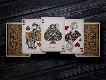 Peaky blinders playing cards layed out