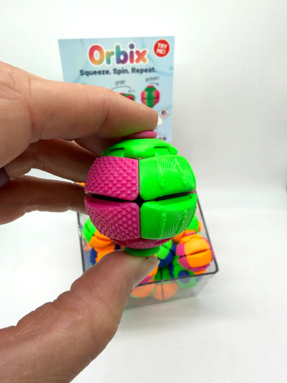 Orbix fidget toy and box of orbix