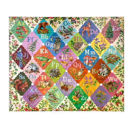 Assembled alphabet puzzle