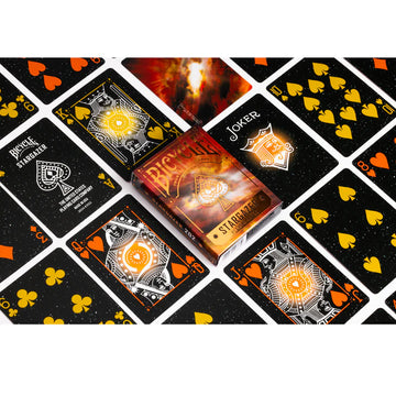 Bicycle Stargazer 202 Playing Cards Box and Cards Laid Out Nearby