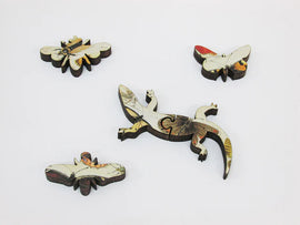 Uniquely shaped puzzle pieces