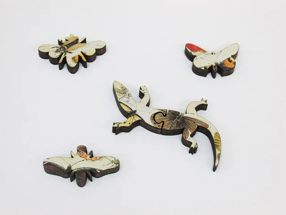 Uniquely shaped puzzle pieces