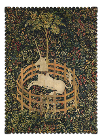 Puzzle of a unicorn encircled by a fence