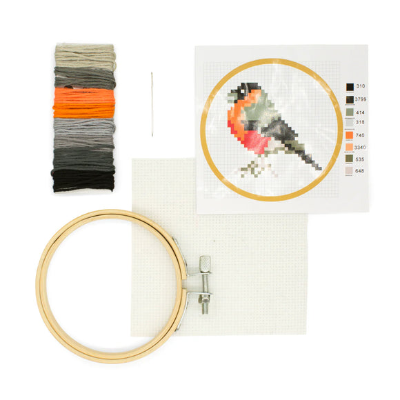 Bird mini cross stitch kit