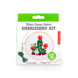 Cactus mini cross stitch in packaging