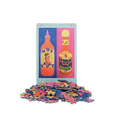 Hot Sauce Mini Puzzle 99 Piece Box and Pieces