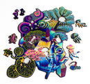 Colorful image of bioluminescent creatures, showing whimsy pieces