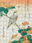 Hokusai puzzle featuring a bird