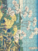 Hokusai puzzle of a landscape.