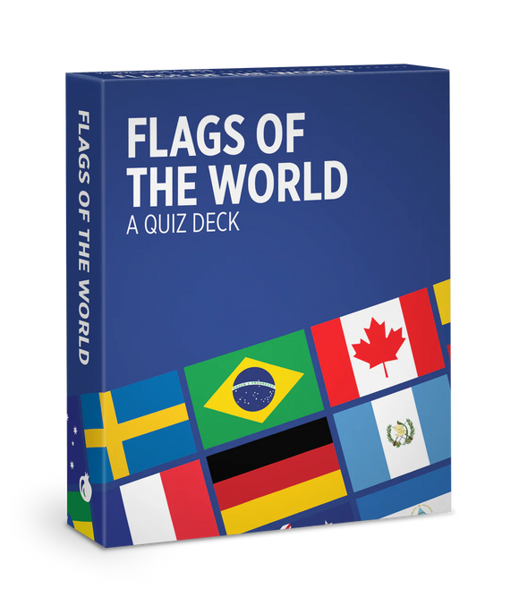 Flags of the world quiz deck box
