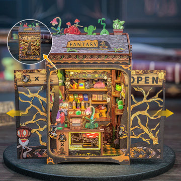 Fantasy Plant Model Shop Book Nook Assembled