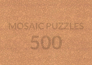 Back of mosaic puzzle, showing the unique piece shapes.