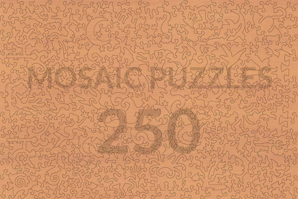Back of the puzzle, showing unique piece shapes.