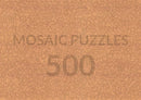 Back of mosaic puzzle, showing unioque piece shapes