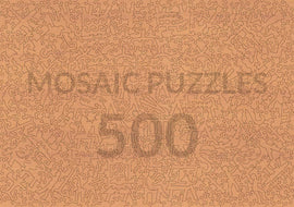 Back of mosaic puzzle, showing unioque piece shapes
