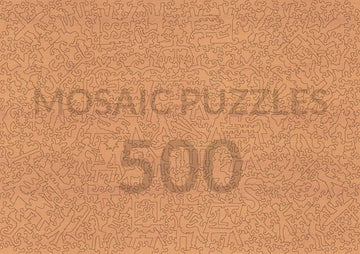 Back of mosaic puzzle, showing unioque piece shapes