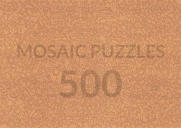 Back of mosaic puzzle, showing unioque piece shapes