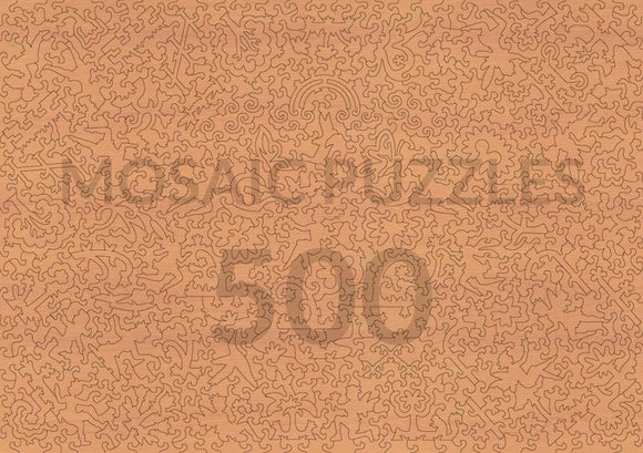 Back of the puzzle, showing unique piece shapes