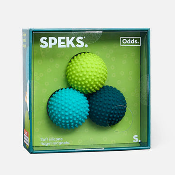 Speks Odds fidgets in their packagine