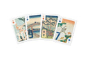 Example cards from the Hokusai playing cards set