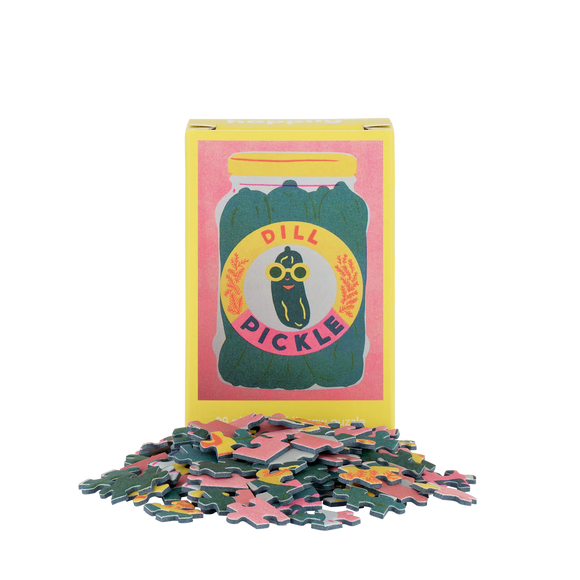 Pickle Mini 99 pc Puzzle Box and Pieces