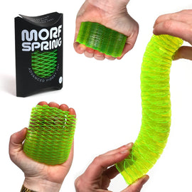 Morf Sensory Spring Green Small packaging and toy