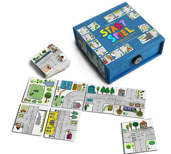 Stadt Spiel box and components