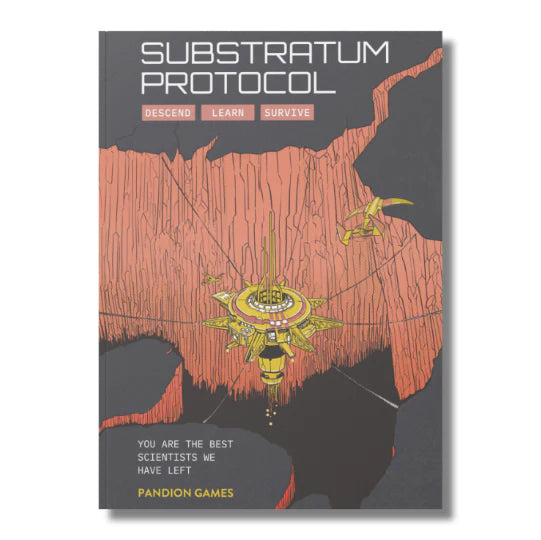 Cover of 'Substratum Protocol' by Pandion Games with a space-themed illustration.