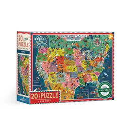 United states map puzzle (20 pieces)