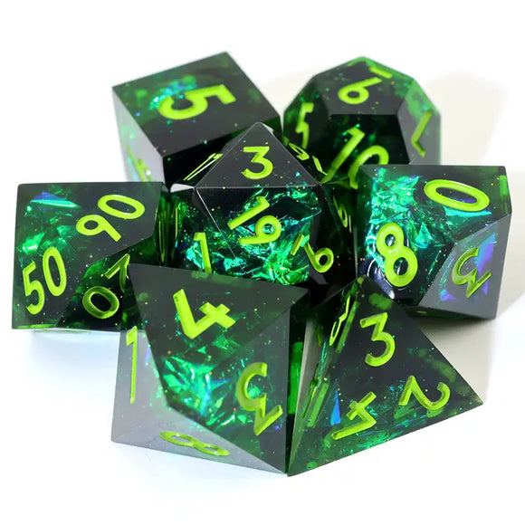 Necrotic Glimmer - Sharp Edge Dice Set