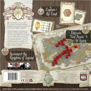 The Guild of Merchant Explorers game box features a beautifully illustrated map showcasing regions of the kingdom of Tigomé. The design includes tokens and a compass rose, with elements hinting at exploration and Victorian-era adventures. The instructions detail gameplay involving reconnection of lost paths and exploration of new areas, promising engaging strategy and fun for players aged 14 and up.