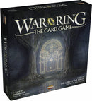 War of the Ring The Card Game box art featuring intricate illustrations of a doorway surrounded by enchanted trees. The title is prominently displayed at the top, with a mystical theme inspired by J.R.R. Tolkien's works. Designed for 2 to 4 players, this strategic card game brings the epic battles of Middle-earth to life, perfect for fans of the Lord of the Rings.