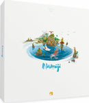 Namiji game box by FunForge, featuring colorful artwork of a serene water scene with islands, a koi fish, small boats, and various statues. The title 'Namiji' is prominently displayed at the bottom in a playful font.