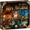 Res Arcana board game by Sand Castle, featuring a colorful box art that includes mystical figures and enchanting scenery. Ideal for strategy game enthusiasts and collectors.