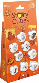 Rory's Story Cubes Classic by Zygomatic, featuring a colorful packaging with illustrations. Contains nine white dice with various symbols to inspire storytelling.