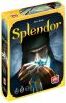 The game 'Splendor' by Asmodee, featuring a colorful box design that showcases a mysterious figure holding a gem. The eye-catching artwork highlights the theme of strategy and wealth accumulation.