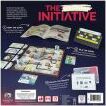 The Initiative game by Unexpected Games featuring a tabletop setup. The image shows the game board, character cards, and components laid out, with colorful illustrations and information on gameplay. There is a prominent title at the top, indicating the game.